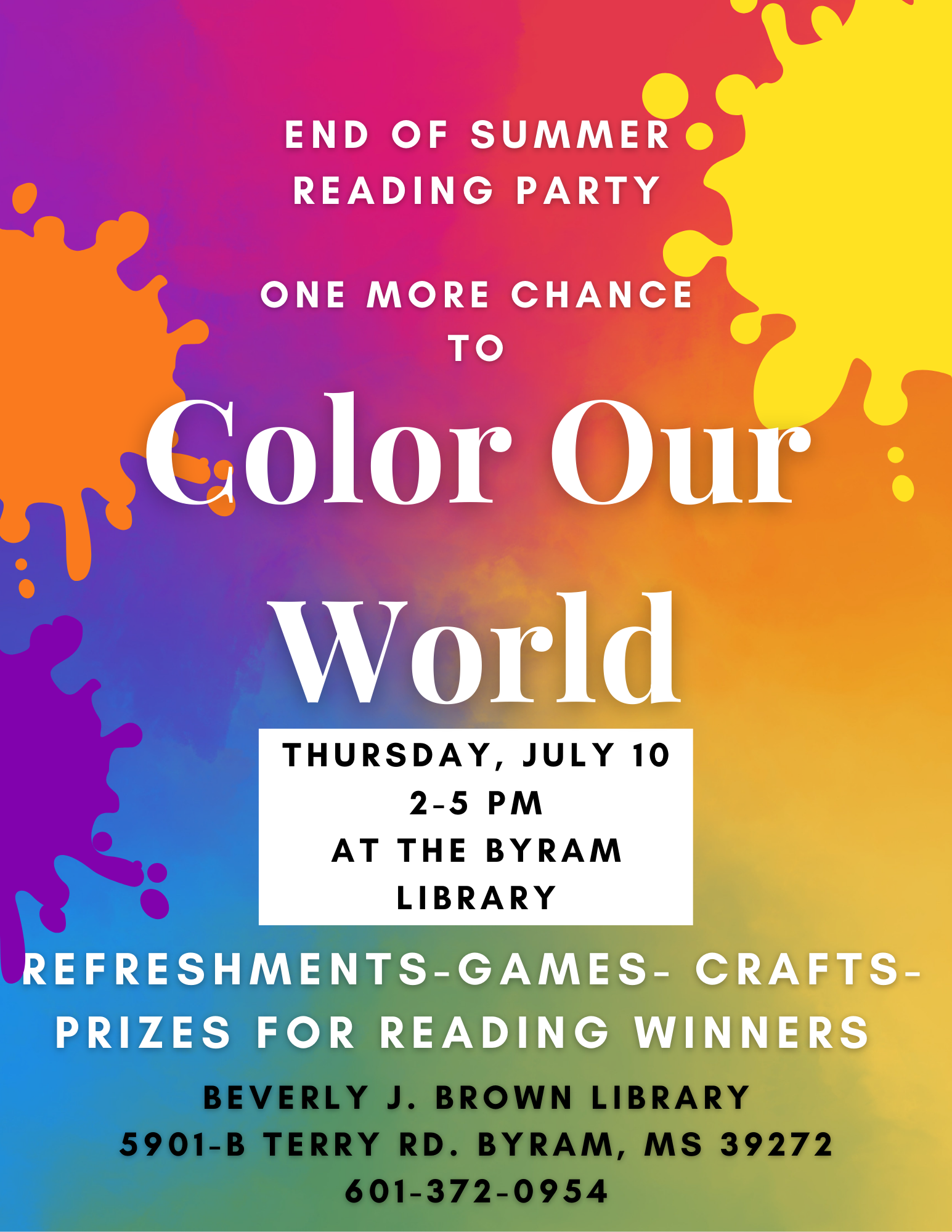 End of Summer Reading Party