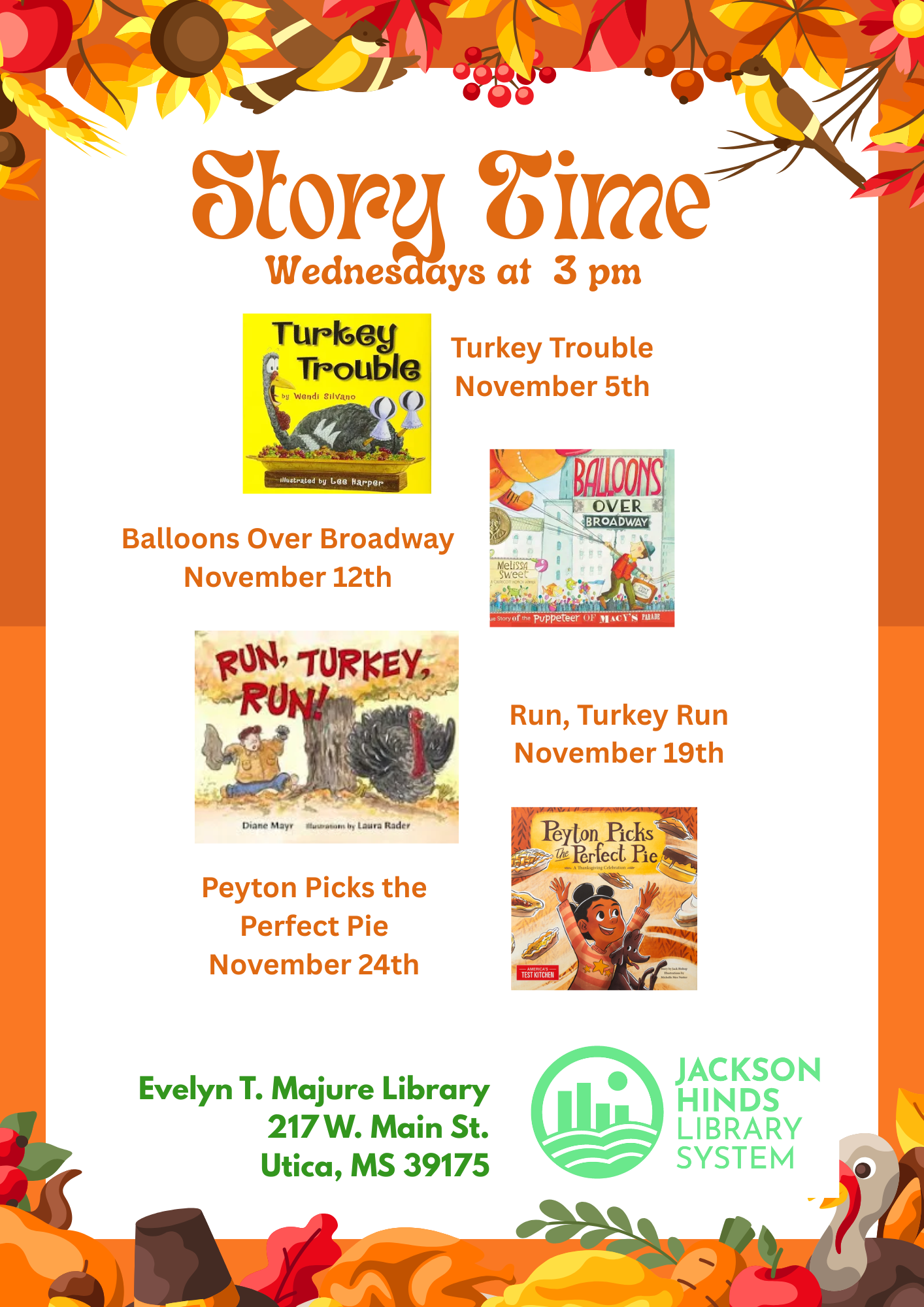 Story time flyer -Utica