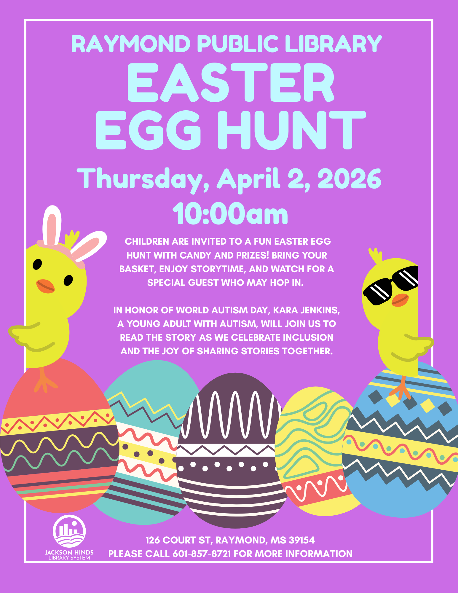 Flyer for the Raymond Public Library 