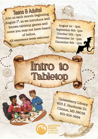 Intro to Tabletop offered at Quisenberry library