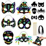 Participants will do creepy scratching to create spooky masks.