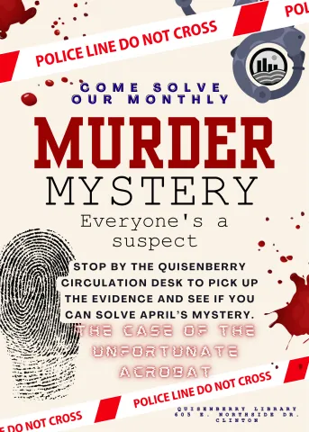 stop in and try to solve April's murder mystery!