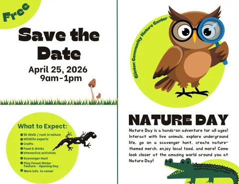 clinton community center nature day saturday april 25th from 9:00 - 1:00