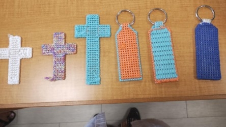 These are keychains that was made by participants in first class.
