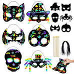 Participants will do creepy scratching to create spooky masks.