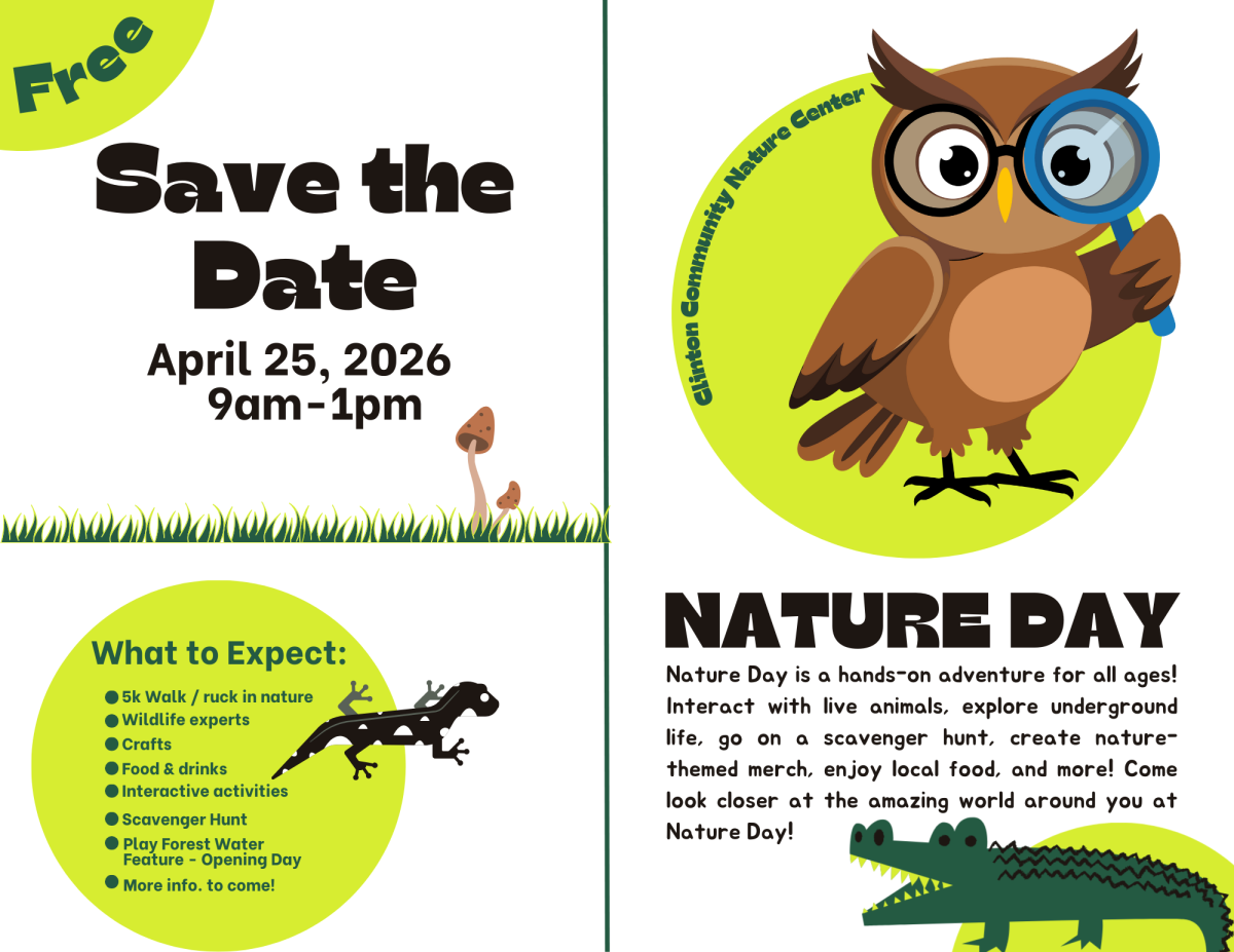 clinton community center nature day saturday april 25th from 9:00 - 1:00